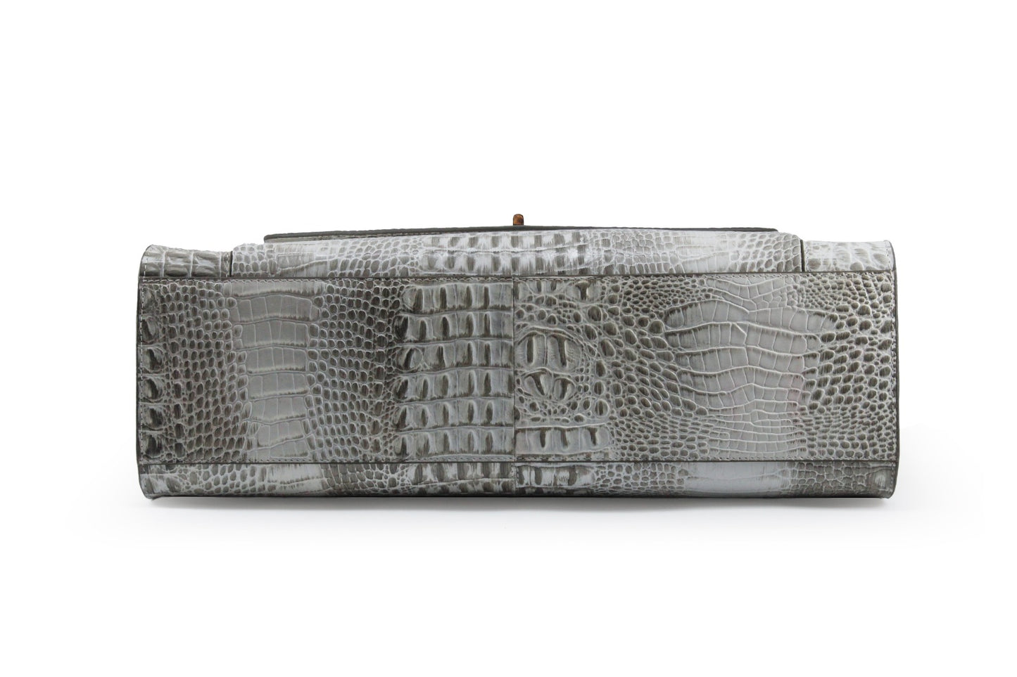 White Croc Printed Shoulder Bag