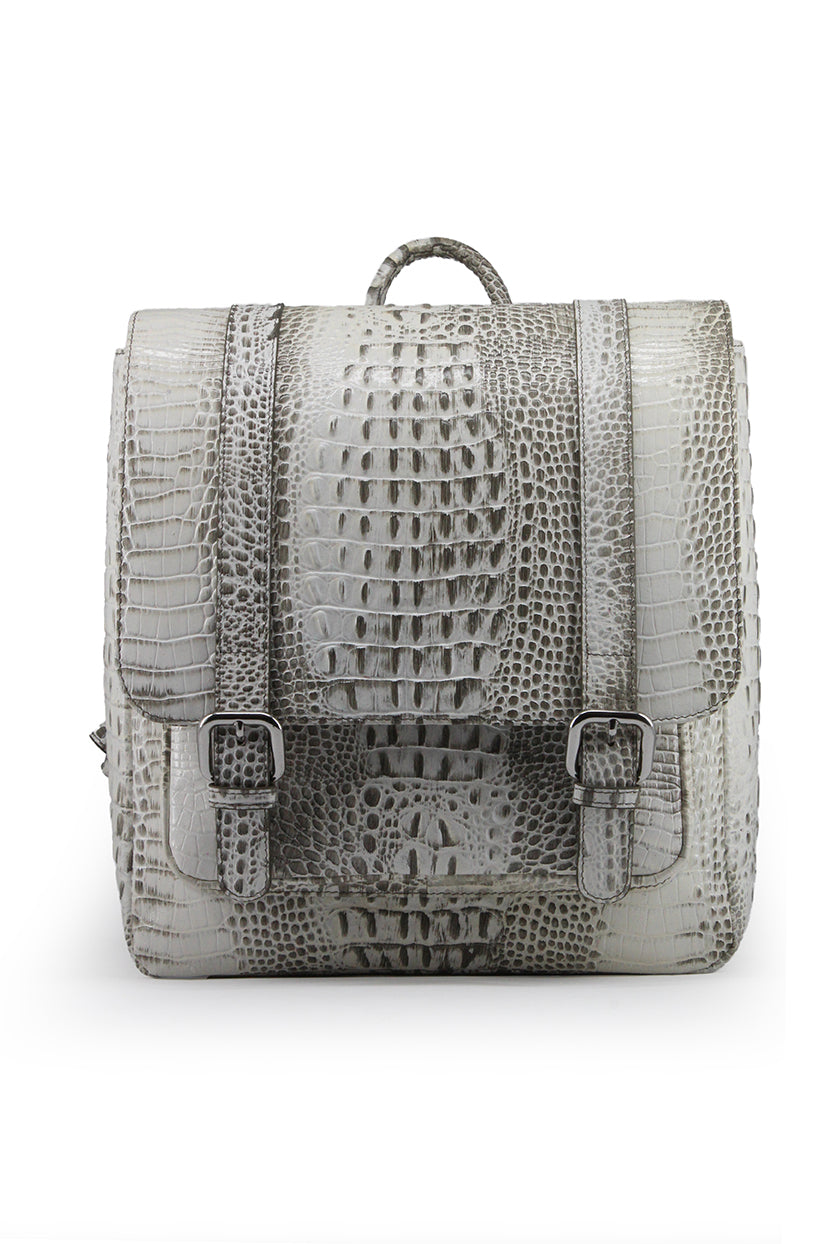 Women’s White Croc Backpack
