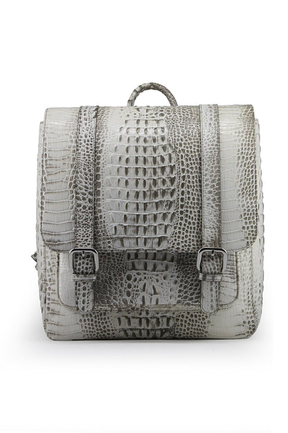 Women’s White Croc Backpack