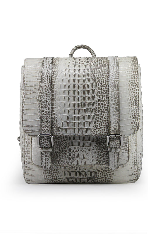 Women’s White Croc Backpack