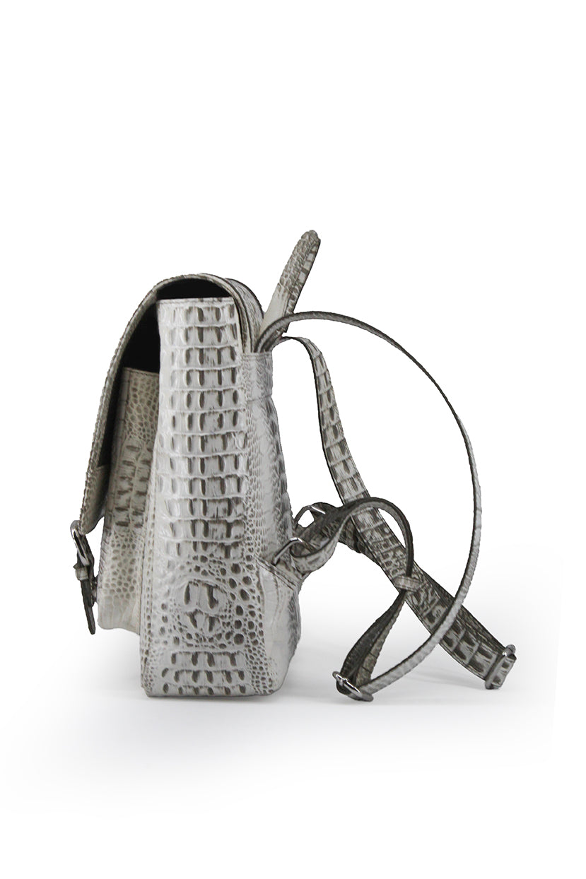 Women’s White Croc Backpack