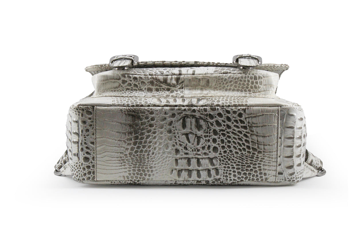 Women’s White Croc Backpack