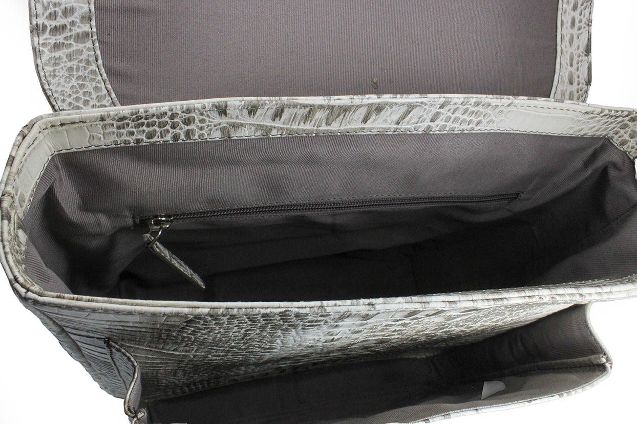 Women’s White Croc Backpack