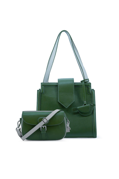 Pure Leather Tote + Sling Everyday Bag