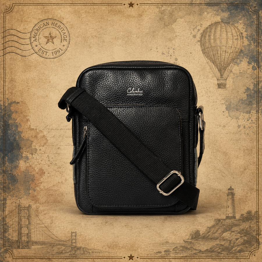 Vintage City Style Full-Grain Leather Bag
